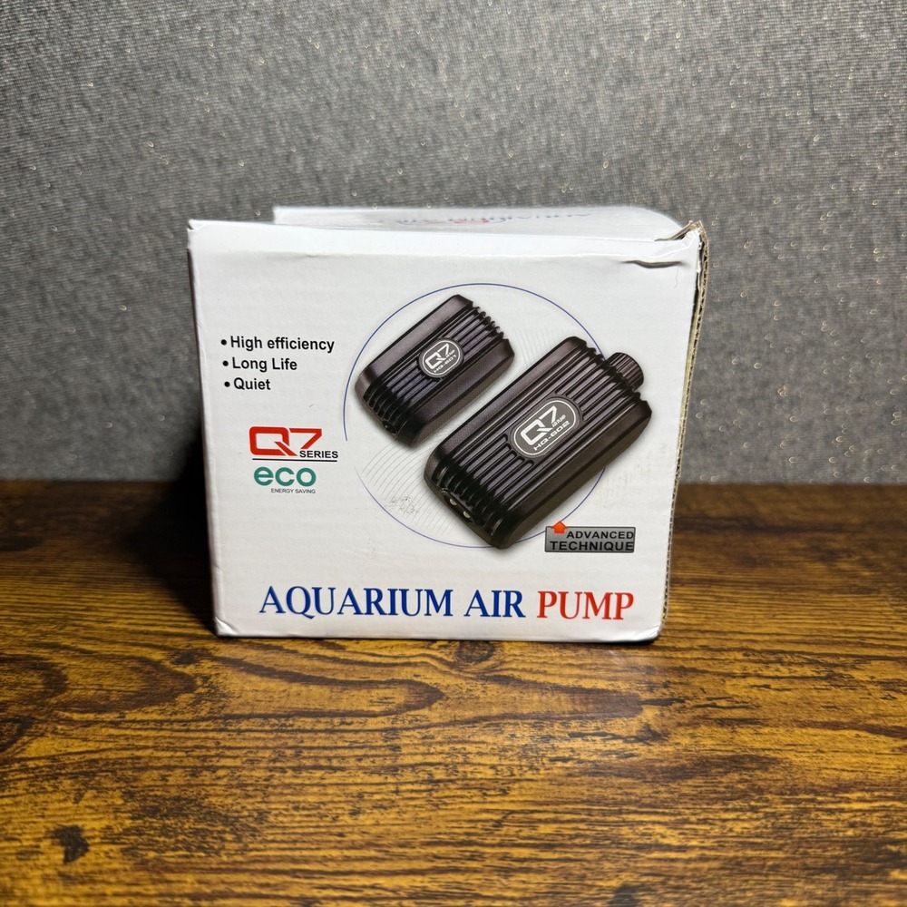 Q7 HQ-602 Aquarium Air Pump Double Outlet‎ 3W Fish Tank Aerator Adjustable Quiet